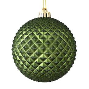 Ornamento Vickerman Moss Green Durian Glitter Ball 4 cm 6/bolsa