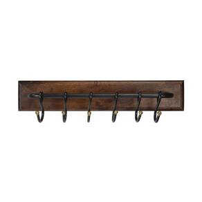 Suporte de parede Butler Glendo Iron & Wood com 6 ganchos