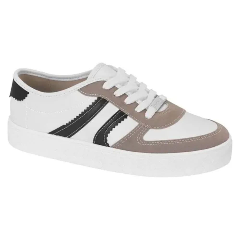 Tênis Moleca Casual Basic Cadarços Recortes Feminino Multicolorido