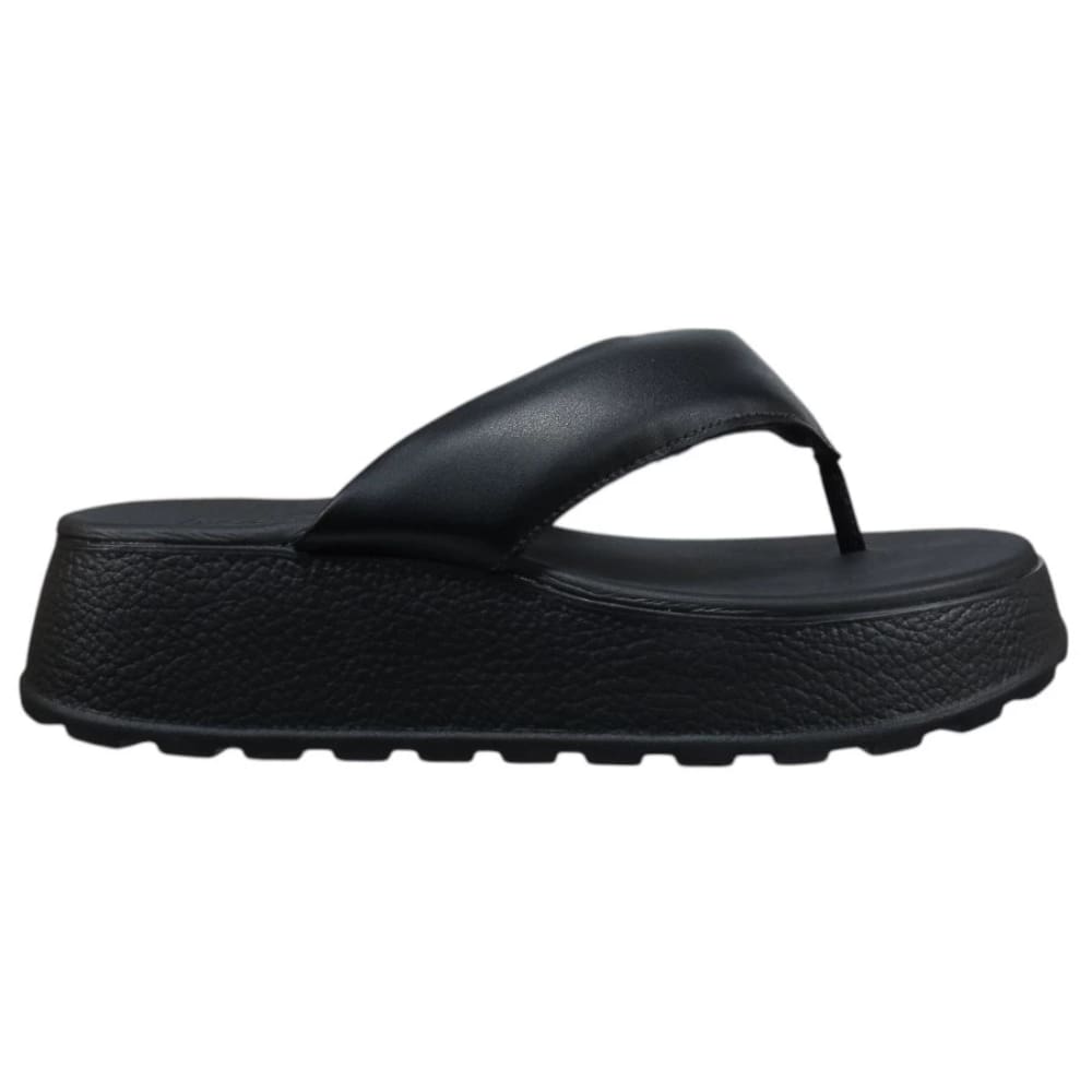 Tamanco Moleca Plataforma Tiras Largas Feminino Preto