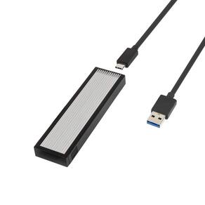 Adaptador de gabinete SSD Syba USB C Alumínio M.2 SATA B-Key