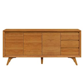 Buffet Vertex 3 Portas Pés Madeira Maciça - Naturalle - Mavaular