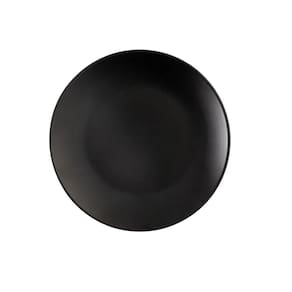 Prato para Sobremesa 18cm Cozy Preto Plástico Coza Avulso Servir Torta Pudim Mousse