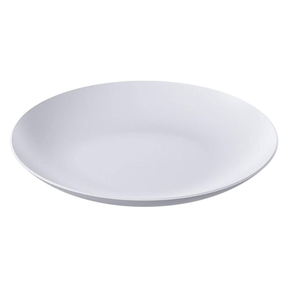 Prato Raso Refeição 25cm Cozy Avulso Plástico Redondo Branco Almoço Jantar Coza