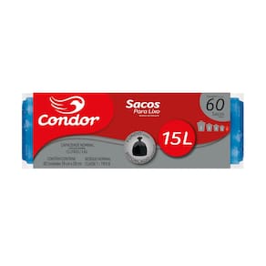 Saco para Lixo em Rolo Tipo B 15l Condor 60 Unidades