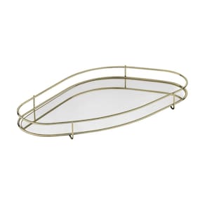 Bandeja Hara Fence Orgânica Base Espelhada 41 x 23 Cm