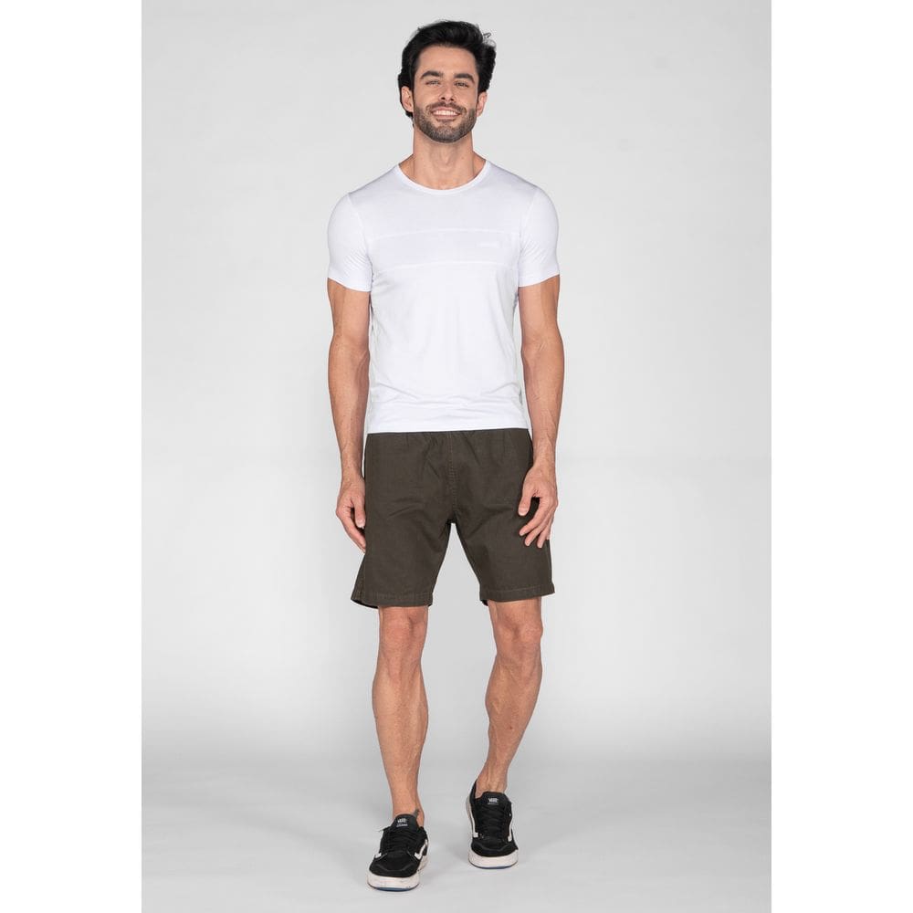 Bermuda Macaw 7842 Verde Elástico Sarja