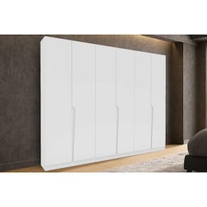 Guarda Roupa Casal 6 Portas e 4 Gavetas Porto Branco - Politorno