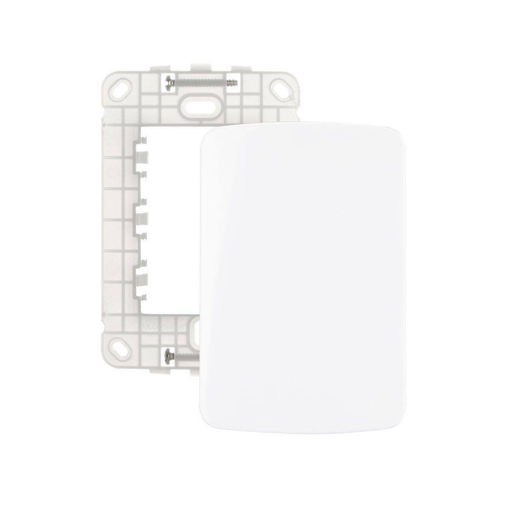 Placa Cega com Suporte MarGirius B3 4x2 Branca