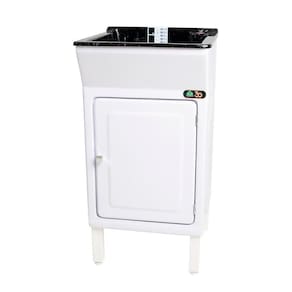 Tanque De Lavar Roupa Fiberblu Viena 20l Granitado Preto