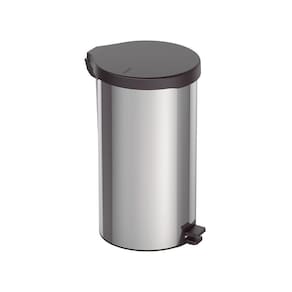 Lixeira Tramontina New Com Pedal 20l Redonda Inox Polido Aço Inox Polido