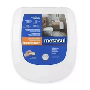 Assento Sanitario Retang Almofad Perfecto Branco Metasul