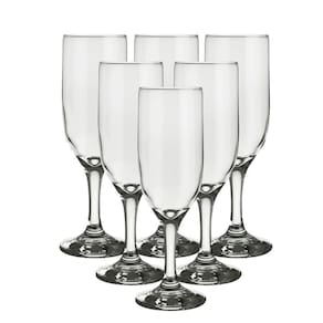 Jogo 6 Taças Para Espumante e Champanhe Gallant Vidro 195ml Nadir