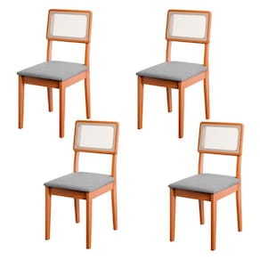 Conjunto de 4 Cadeiras de Jantar Santiago em Tecido Boucle