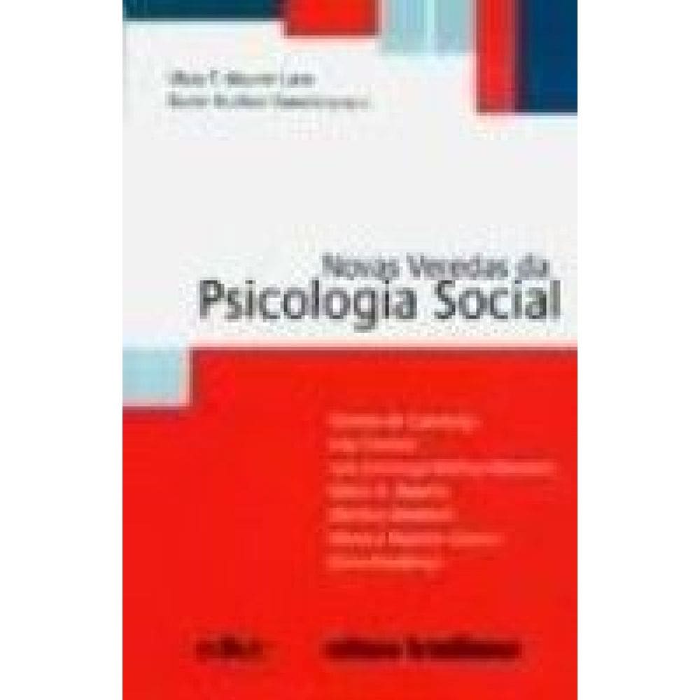 Novas Veredas Da Psicologia Social