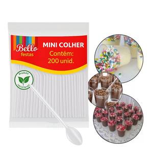 Mini Colher Para Doces Brigadeiro Cristal 600Un Bello Festas
