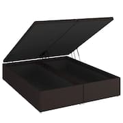 Base Baú Linho Marrom Super King (193x203x39) - Ortobom