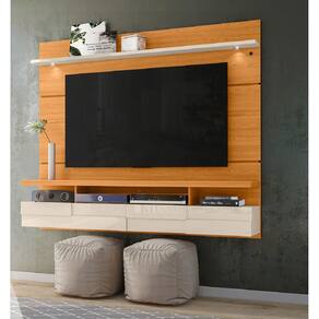 Bancada Suspensa Lana 1.8 para TV`s 60 Polegadas - Cinamomo/Off White Madetec