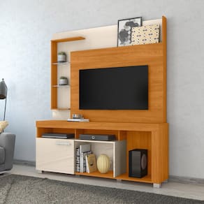 Home Theater Ícaro 160m para TV`s até 50 Polegadas - Cinamomo/Off White Madetec