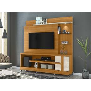 Home Theater Alan Com Kit Rodizio 181,5m Para TV até 55 Polegadas - Cinamomo/Off White Madetec