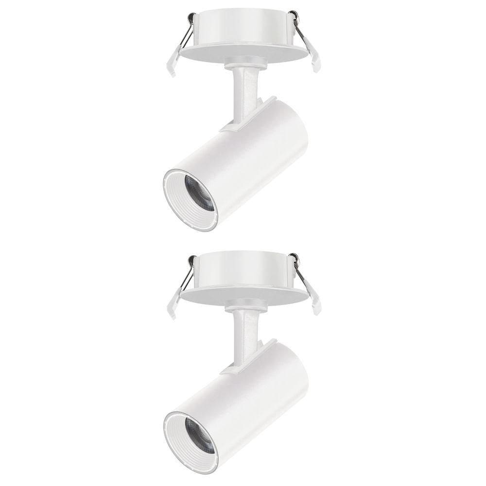 2 Spot Direcionável Embutir 7w Branco Bivolt 3000k Foxlux