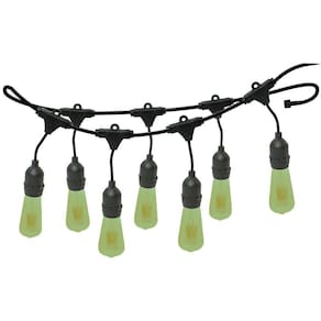 Varal De Luzes 20m Bivolt Com 20 Lâmpadas Verde 127v Foxlux