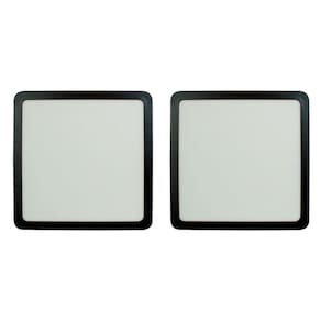 Kit 2 Painel Led 27,7x27,7 Quadrado Preto Sobrepor 24w 4000kfoxlux