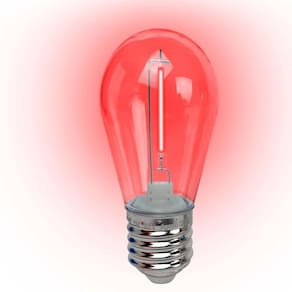 Lâmpada Led Filamento Vermelho 1w E-27 127v 4 Peças Foxlux