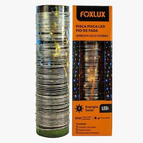 Pisca Pisca Fio De Fada Solar Led 200 Colorida 22m Foxlux