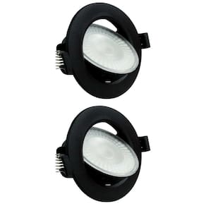 Kit 2 Spot Led 7w Redondo 6500k Preto Bivolt Foxlux