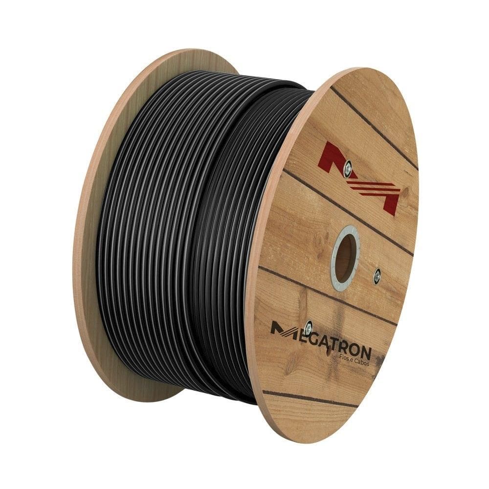 Cabo Megatron PP HEPR 3x4,00mmx100m Rolo 1kV Preto