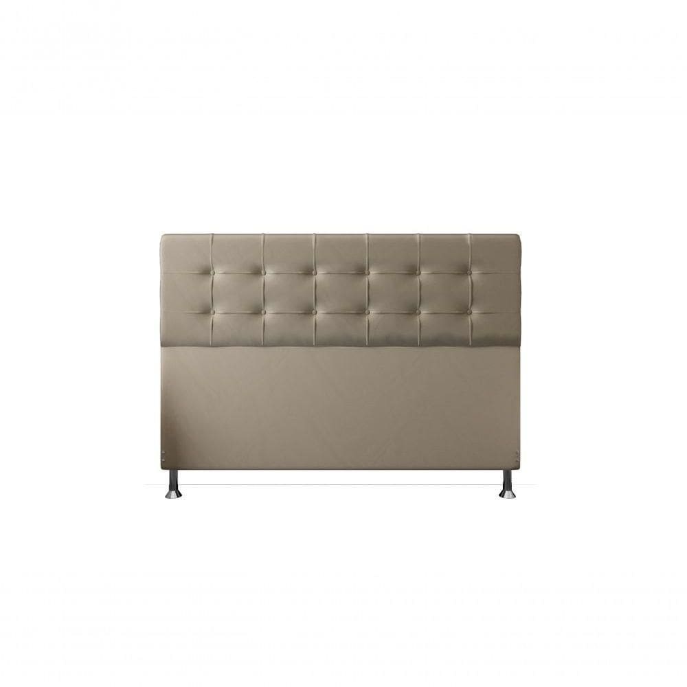 Cabeceira Atenas 1,95 Cm Cama Box King Size Suede Bege