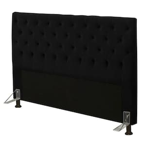 Cabeceira Cristal 90 Cm Cama Box Solteiro Suede Preto