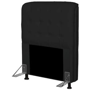 Cabeceira Dama 1,00 Cm Cama Box Solteiro Suede Preto Grafite