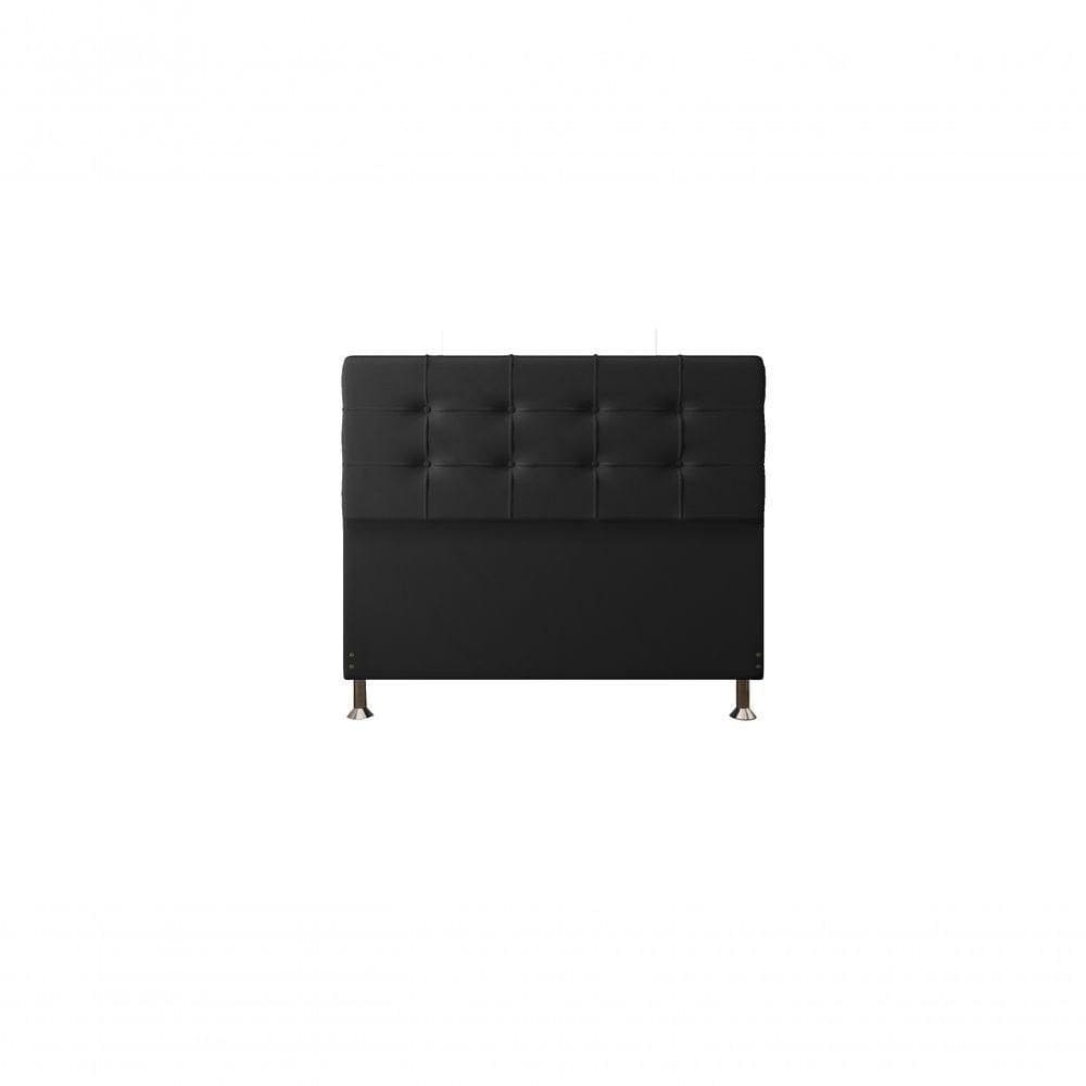Cabeceira Atenas 1,40 Cm Cama Box Casal Suede Preto
