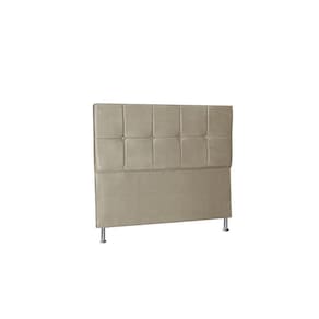 Cabeceira Lisboa 1,60 Cm Cama Box Queen Suede Bege