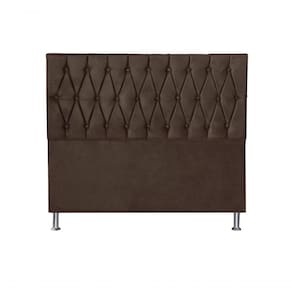 Cabeceira Paris 1,95 Cm Cama Box King Size Suede Marrom