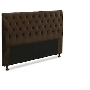 Cabeceira Cristal 1,95 Cm Cama Box King Size Suede Marrom