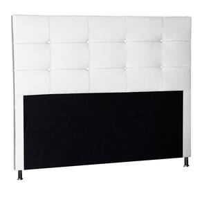 Cabeceira Roma 1,95 Cm Cama Box King Suede Branco
