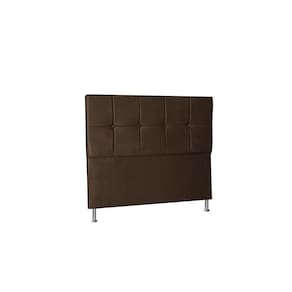 Cabeceira Lisboa 90 Cm Cama Box Solteiro Suede Marrom