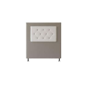 Cabeceira Havana 90cm Cama Box Solteiro Suede Bege