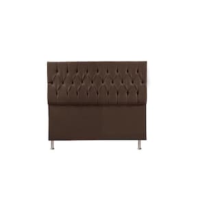 Cabeceira Paris 1,95cm Cama Box King Size Suede Marrom