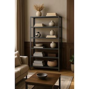 Estante Prateleira Aço Dupla 6 Bandeja 60cm Preto - Rede Móveis