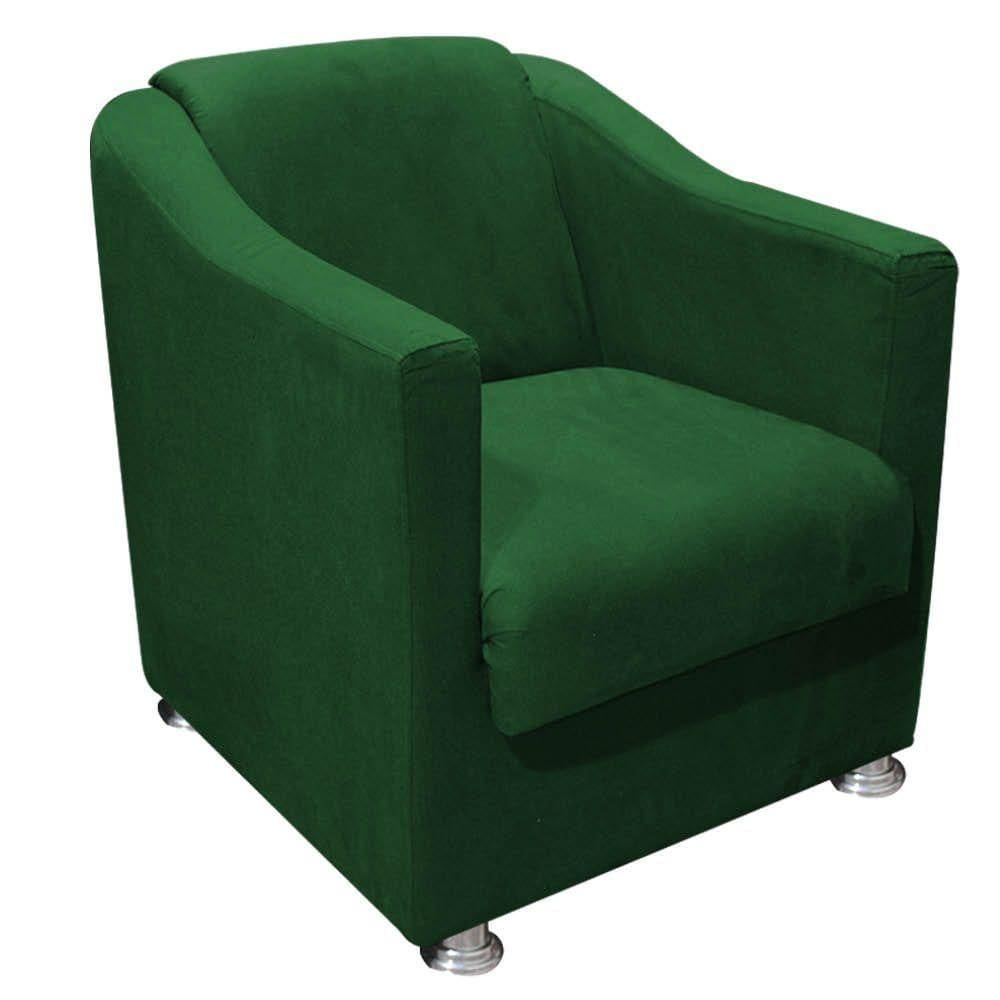 Kit 2 Poltronas Tilla Sala E Escritório Suede Verde