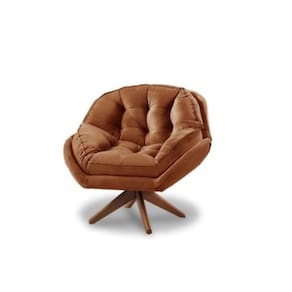 Poltrona Decorativa Flórida Com Base Giratória Suede