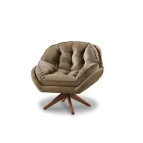 Poltrona Decorativa Flórida Com Base Giratória Suede