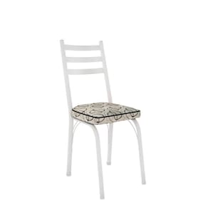 Kit Com 2 Cadeiras Europa 141 Com Base Branco Para Cozinha