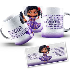 Caneca Maria Mulambo Mirim Orixá Umbanda Candomblé 325ml