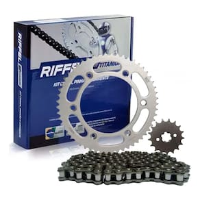 Kit Relação Transmissão Bros125 Aço 1045 Riffel Sem Retentor