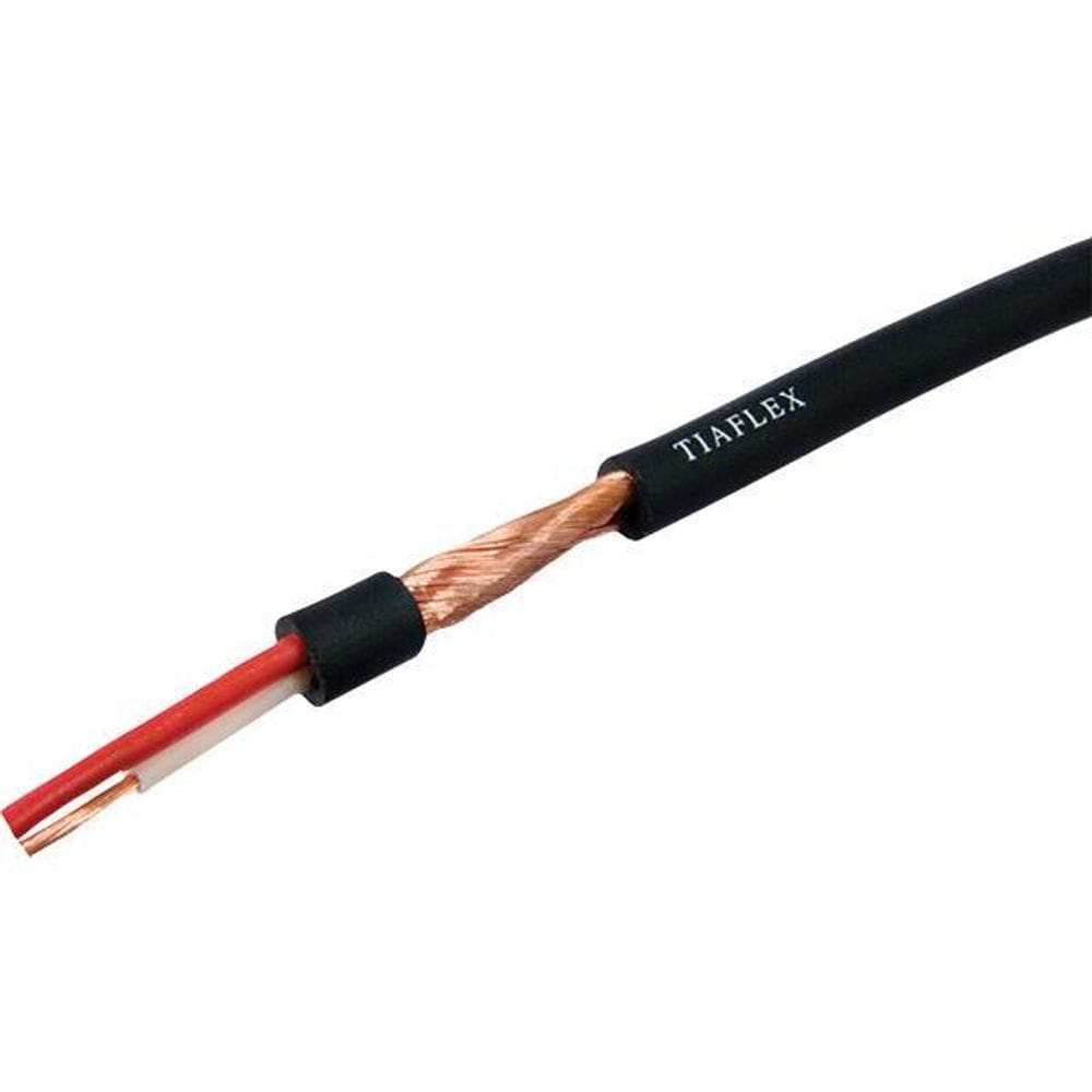 Cabo Microfone Stereo 2X0.75 18Awg Preto Esp Rol 100M Tiafl